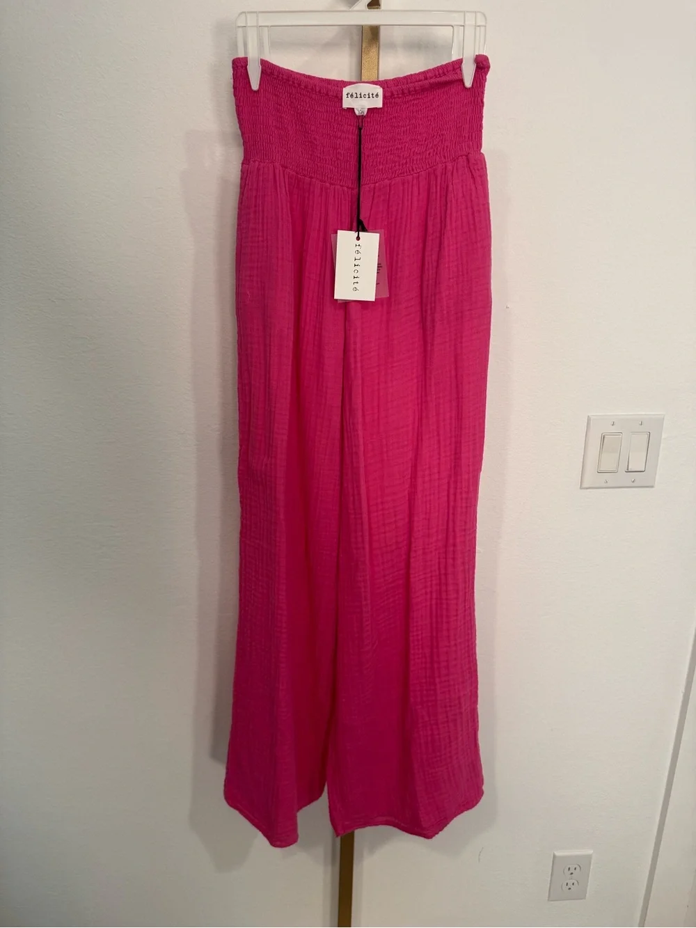 Felicite | Gauze Tie Top & Smocked Gauze Pants Set
